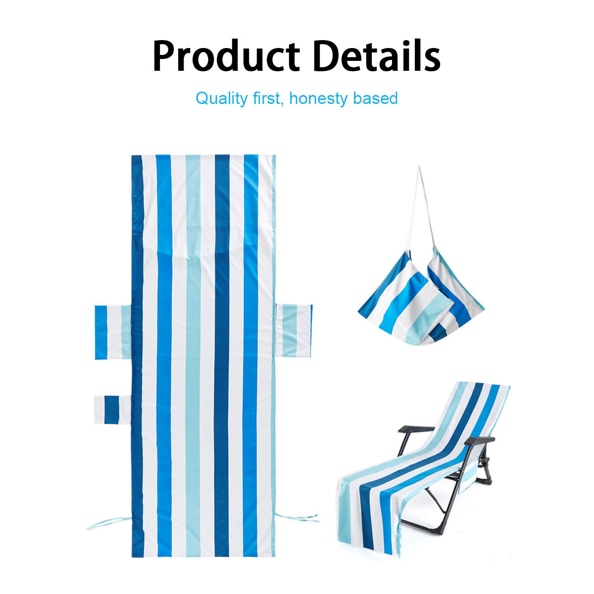 Microfiber Beach Towel Large Lounge Chair Beach Towel Custom Chair Cover