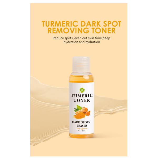 Gros de blanchiment d'humidité toner de curcuma Sécurité efficace anti-acné éclaircissement de la peau raffermissant correcteur de peau du visage