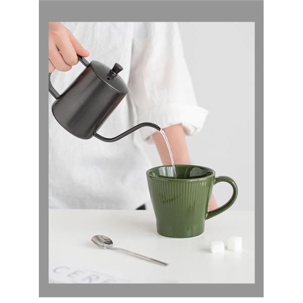 Set de tasses de café en céramique réutilisable 300 ml tasses de porcelaine nordique pour le thé et le cappuccino