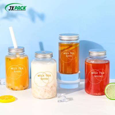 Bouteille en plastique de lait de thé de qualité alimentaire 500 ml Bouteilles vides de jus de fruits avec couvercle