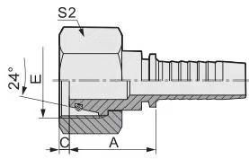 Шестоугольная металлическая шланговая установка для гидравлических систем в серии 20511/20411