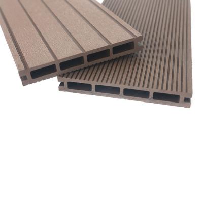Modern Waterproof Hollow WPC Composite Decking Above 18mm Thickness