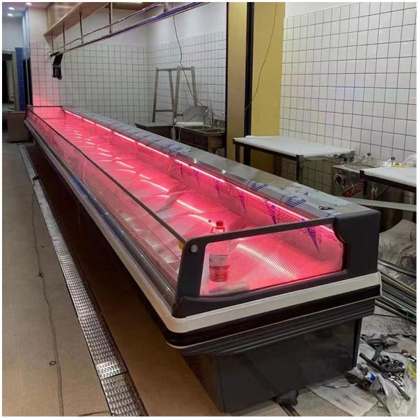 Top-Notch Meat Fish Cooked Food Display Freezer For Supermarket / Retailers