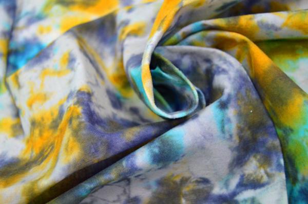 Tie - Dye  Waxed Cotton Canvas / 8OZ Woven Cotton Fabric For Bags