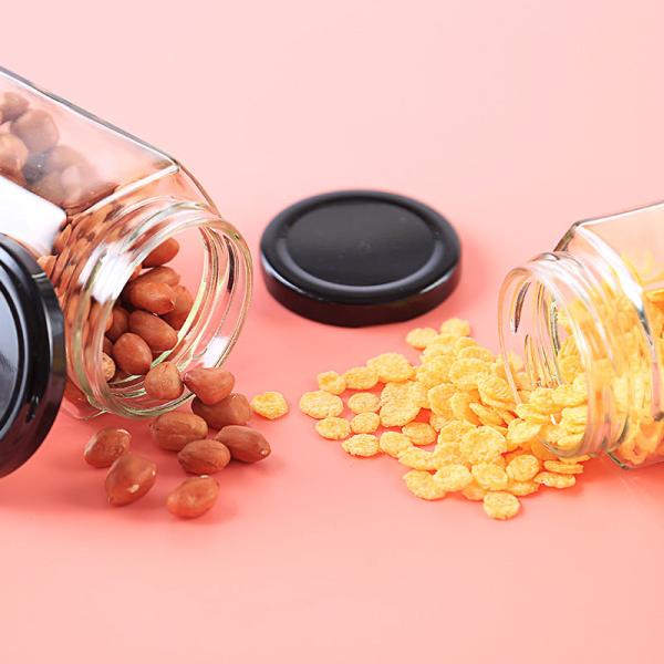 Food Storage Glass Canning Jars , Ginger / Spices Small Glass Jars With Lids