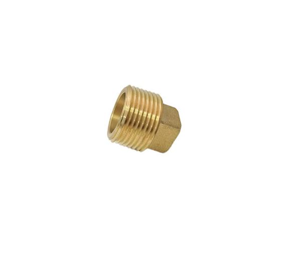 1/2 NPT Square End Cap Pipe Plug Brass Copper Brass Tube Fitting
