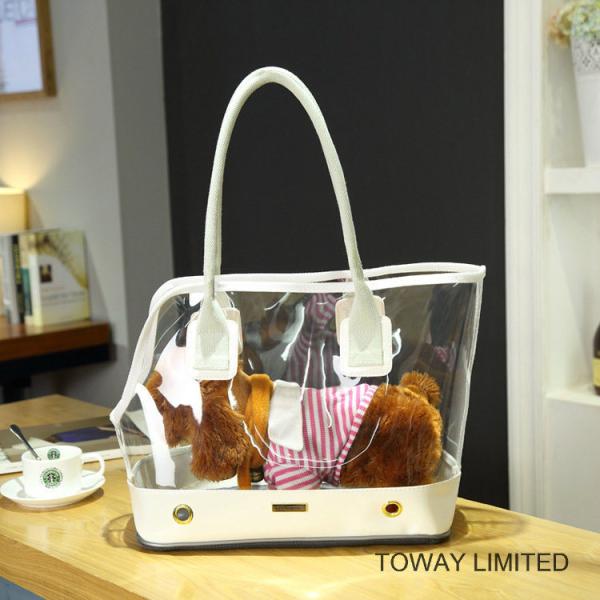 Sac extérieur d'animal familier d'épaule de PVC de transporteur transparent non-toxique de chien