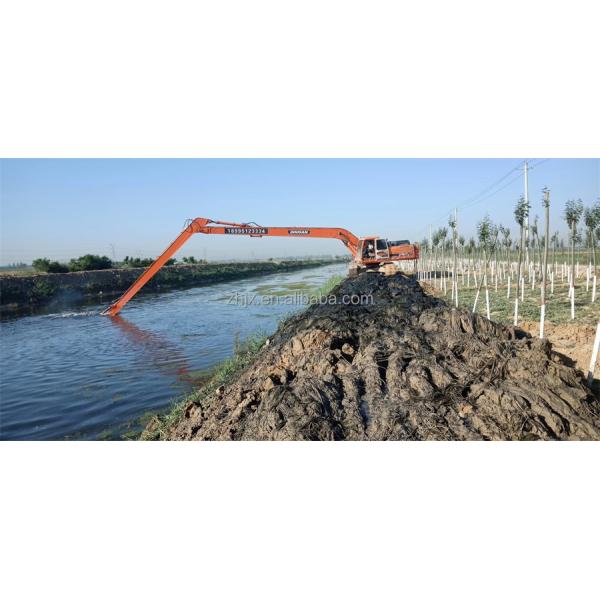 Excavator extension arm and port dredging designed for river dredging