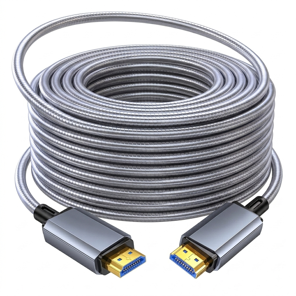 Fiber Optic Video Adapter Cable Metal Armored 48Gbps 8K HDMI Cable 200M
