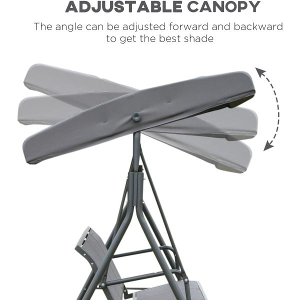 AJUNION 3 Seater Hammock Swing Chair with Canopy Transform Your Porch and Patio Space
