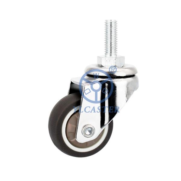 Los echadores de los muebles 44LBS las ruedas suaves roscadas 1,5 pulgadas del tronco giran sobre un eje tipo echadores del estante del almacenamiento