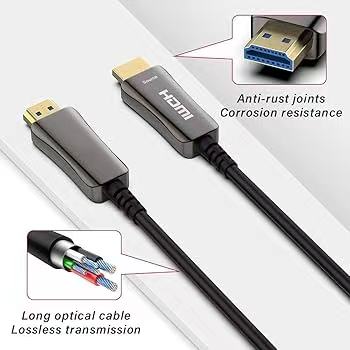 4K HDMI2.0 Кабель оптоволоконный 48 Gbps Высокоскоростной HDMI Кабель оптоволоконный