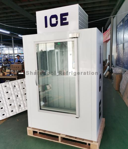 CFC Free Commercial Ice Storage Bin LED Inside Customzied LOGO Sticker