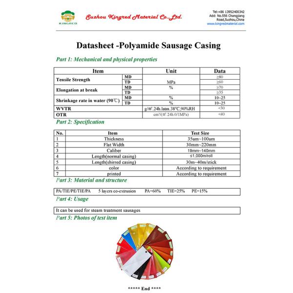 Low Price Wholesale Sausage Casing Flexography Printing Plastic Casings For Sausages