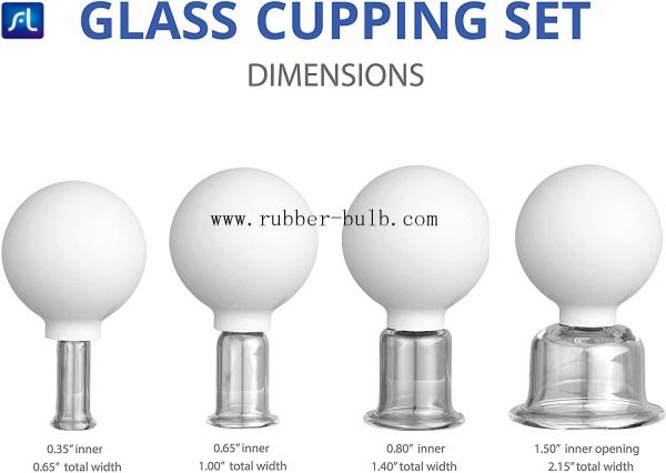 A terapia linfática colocando facial de vidro das anti celulites dos copos da massagem da sução do vácuo do Grupo-silicone ajusta-se para os olhos, a cara e o B