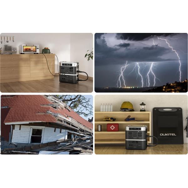 3600W 4000W Solar Generator Lifepo4 2048Wh 3000Wh Portable Power Station Expandable to 16kWh