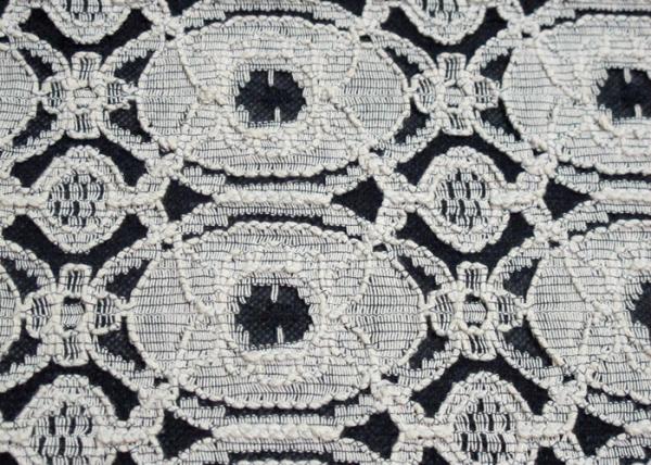 Shrink-Resistant Cotton Nylon Lace Fabric , Geometric Flower Fabric CY-LW0154