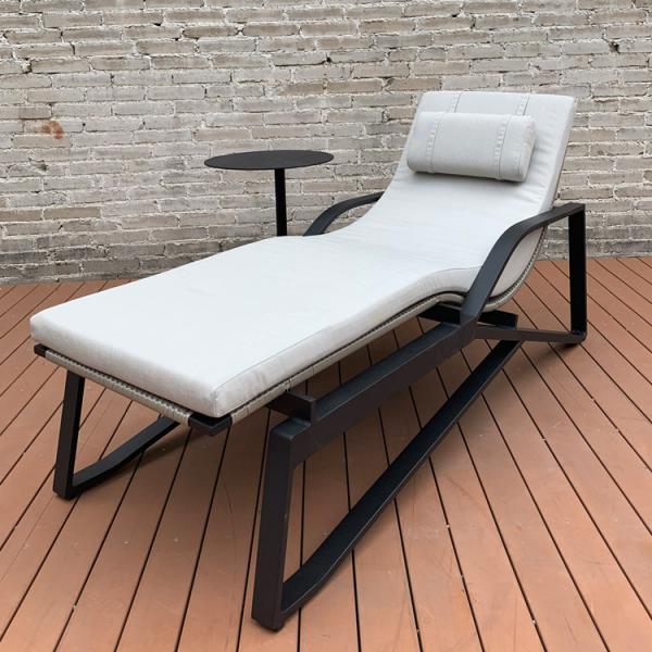 195cm Length White Plastic Sun Lounger