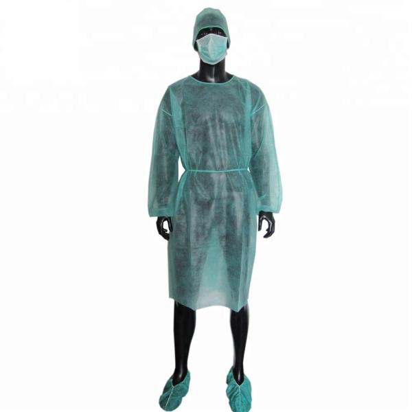 Harmless Durable Non Woven Disposable Gowns Elastic for Hospital
