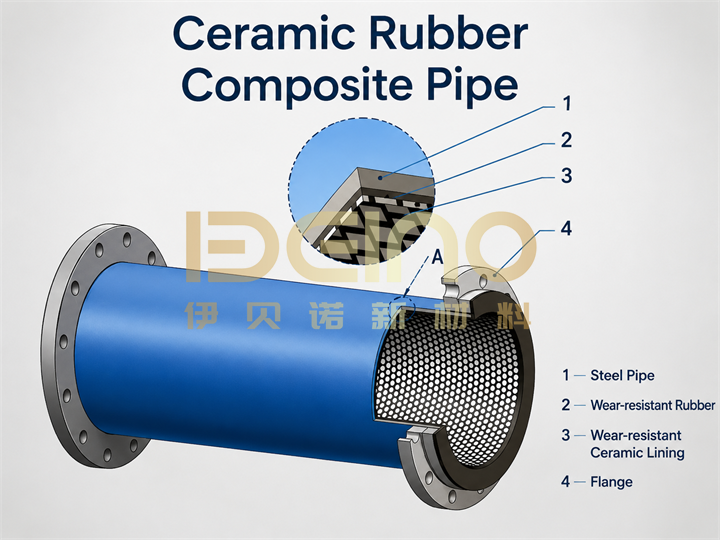 Ceramic Lined Hose for Fine Carbon Powder Conveying in Steel Plants