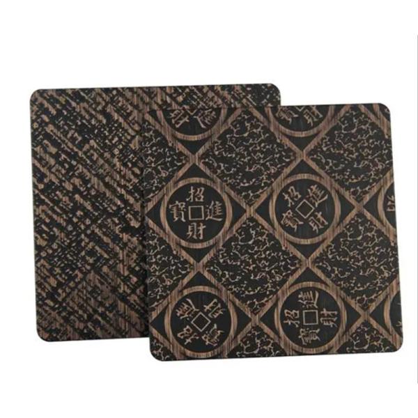 4x8 304 Decorativo de aço inoxidável de chapa de metal gravado para equipamentos de cozinha