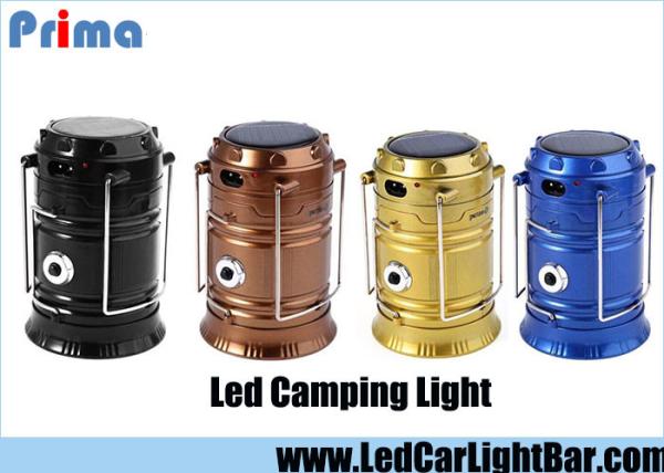 4W 350LM LED Camping Lights 6 X 3528 SMD Rechargeable Solar Collapsible