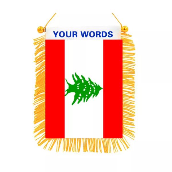 Satin Material Pennant Wall Flag Decoration Mini Fringed Liberia County Flags