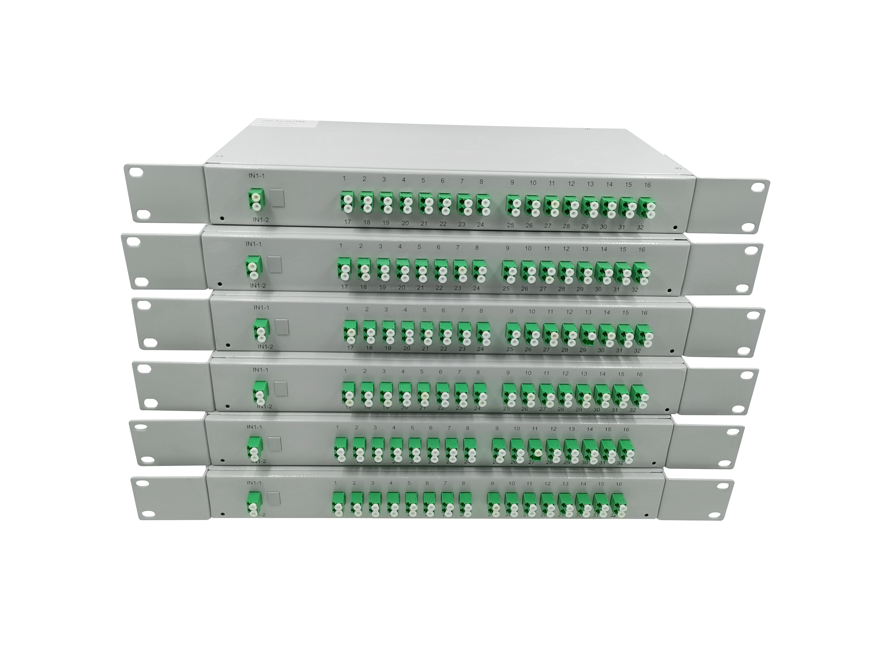 Splitter PLC оптического волокна SM × 32 держателя шкафа 1U 1 19 дюймов соединитель LC/APC