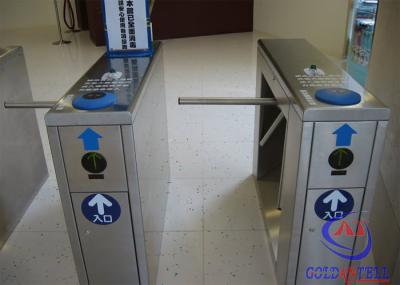 Controle de fluxo do torniquete do tripé do bilhete que passa com código do HS e cartão de FRID para o ponto cênico