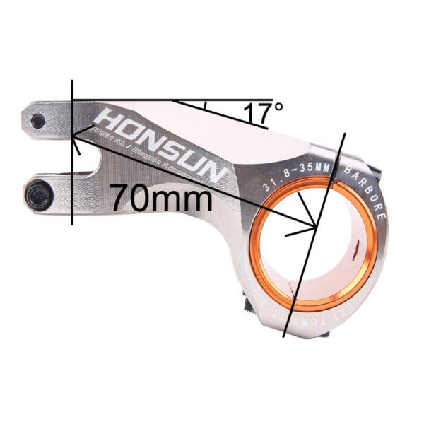 Red 2021 MTB Colorful Stem Alloy 31.8/35*70mm 17 degree for XC AM Road Bike Handlebar