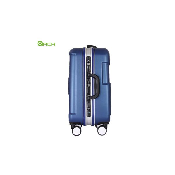 Embossed ABS PC Travel Luggage Bag With Aluminium Frame