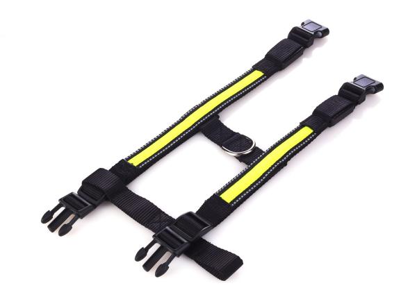 USB Battery Washable Detachable Rechargeable LED Dog Harness For Walking
