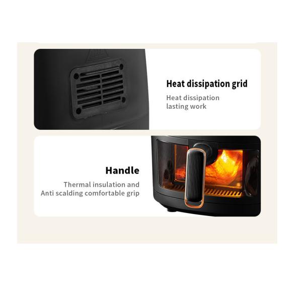 Intelligence Digital Electric Air Fryer with 8L Capacity and Stainless Steel Material