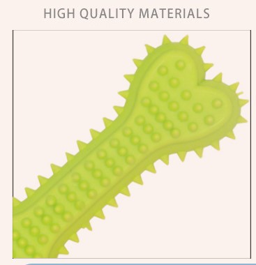 All-Season Pet Durable Nature Rubber Puppy Interactive Molar Bone Shape Toothbrush Stick Teeth Clean TPR Treat Training Dog Bit Chew Toy