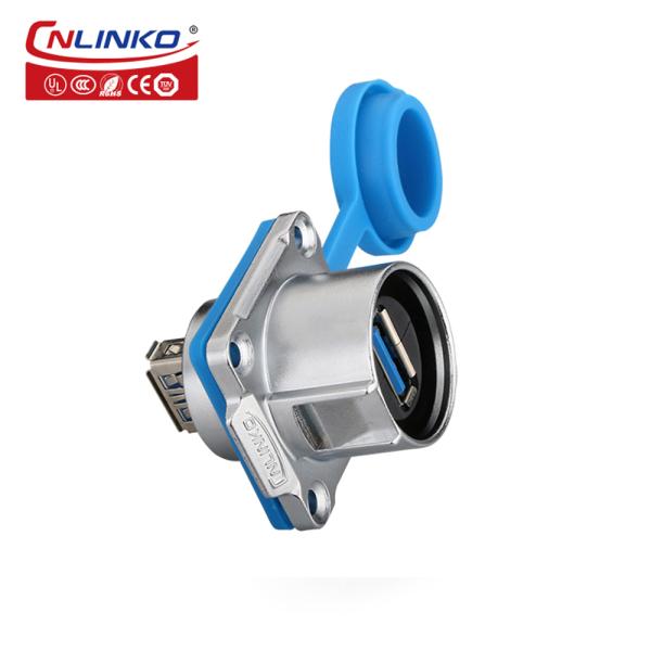 Waterproof Cable Jack Double Port USB3.0 Connector Automotive