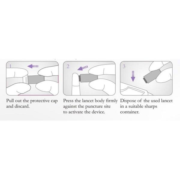 Sterile Safety Blood Lancet with Pressure Activation For Hospital Use 21G 2.2mm