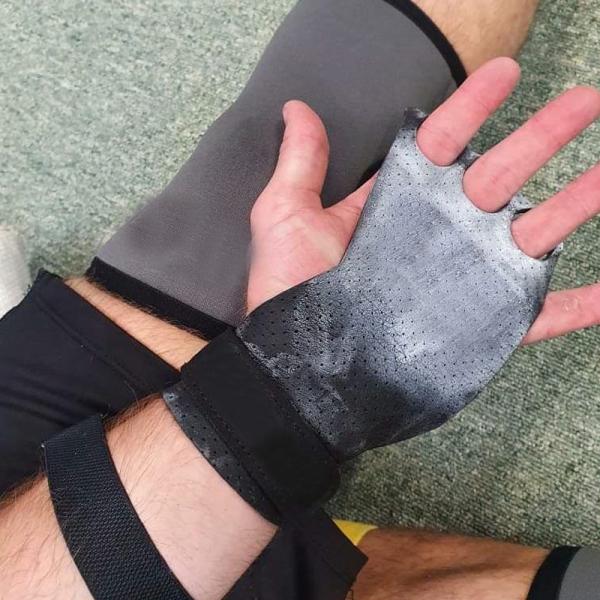 WOD protect gloves black gym perforated microfiber crossfit hand grips 3 holes