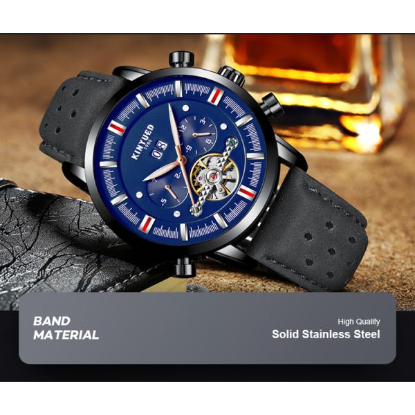 Fashionable Sports Minimalist Mechanical Watch Leather Wrist Watch