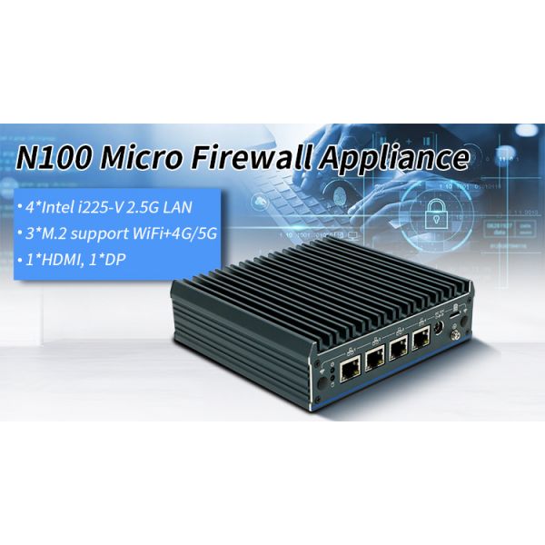 N100 MiniPC with 4 LAN Ports DDR4 RAM and Intel Processor for Industrial Applications