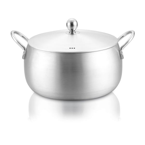 Recyclable Spin Bottom Cookware Pot Alu Material For Kitchen Cooking