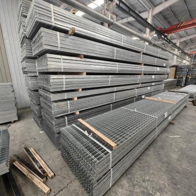 Industrial Steel Grating 3mm Cross Bar YB/T4001.1-2007 Hot Galvanized Silver Surface