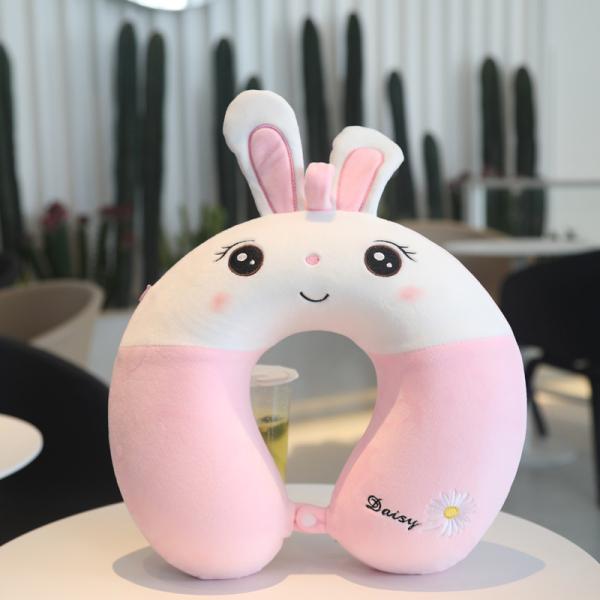 Portable Kids Travel Neck Pillow Cute Animal Memory Foam Neck Support Pillow for Airplane