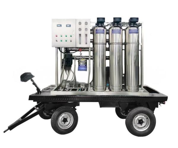 Sistema de purificación de agua móvil de filtración multicapa de remolque conveniente