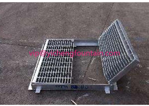 Fountain Gather Water Back Open Type SS / Galvanized Steel Floor Grating For Dry