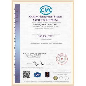 WUXI HONGJINMILAI STEEL CO.,LTD Certifications