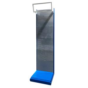 2〜5層金属ペグボードディスプレイラック、金物店展示会での電動工具の整理用