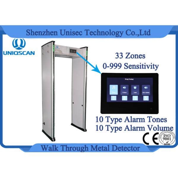 High Sensitivity 33 Zones Security Walk Through Metal Detector Gate With 6 Digital Count