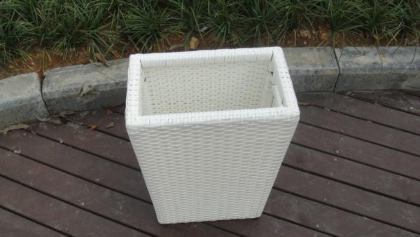 Washable Resin Wicker Storage Box for Indoor Bedroom Decorative