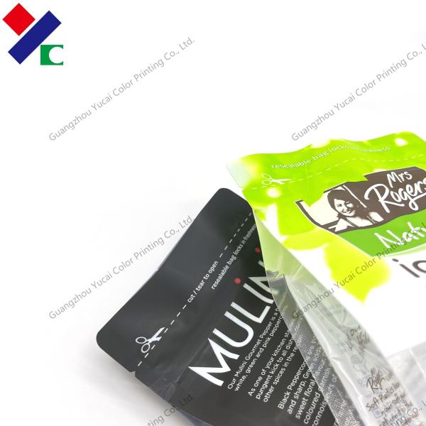 Доказательства воздуха мешка 170g молнии изысканного перца PE PE плоская нижняя половина прозрачного