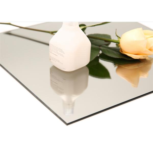 Single Coated Aluminum Mirror Glass Shape Customized For Building Decorations